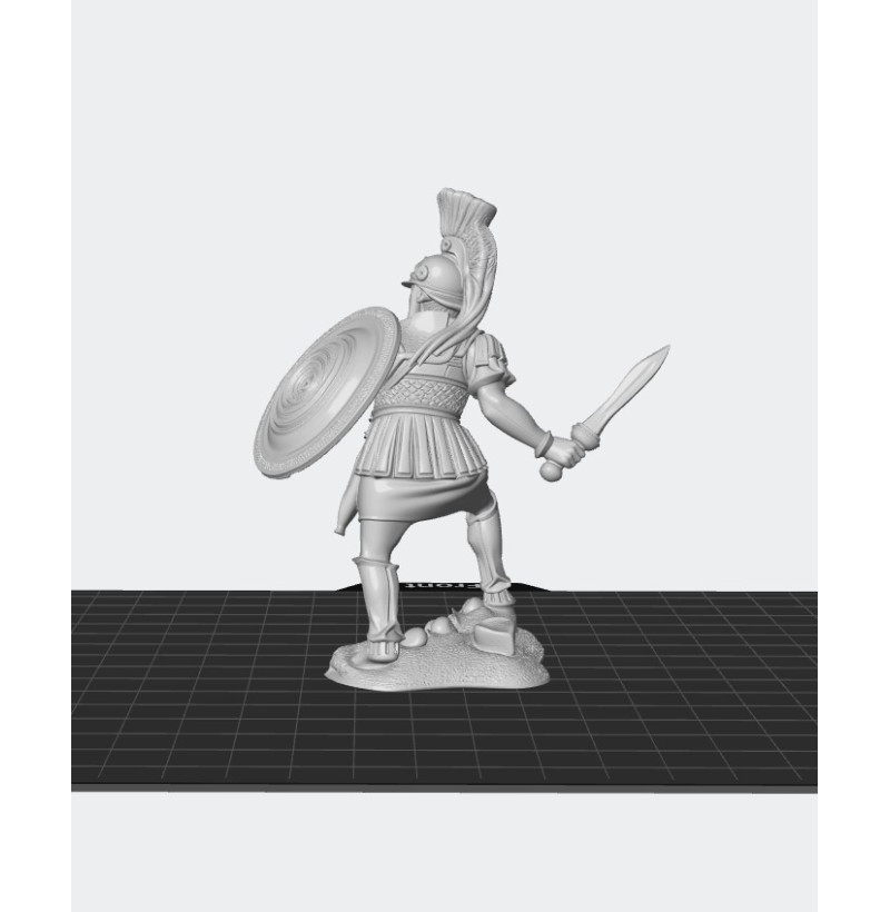 Roman Legionary with Sword and Shield — STL File for 3D Printing (Ancient Rome)