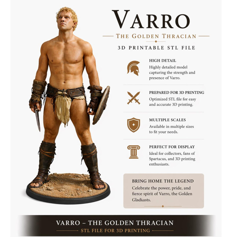 Spartacus — Premium Collectible STL Files Collection for 3D Printing