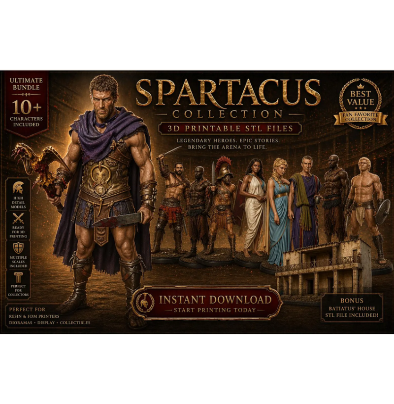 Spartacus — Premium Collectible STL Files Collection for 3D Printing