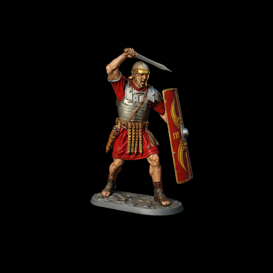 Roman Legionary with Sword & Shield (1st–2nd Century AD) — STL Miniature for 3D Printing | Wargames • Diorama • Painting | Instant Download Roman Legionary with Sword & Shield (1st–2nd Century AD) — STL Miniature for 3D Printing | Wargames • Diorama • Painting | Instant Download