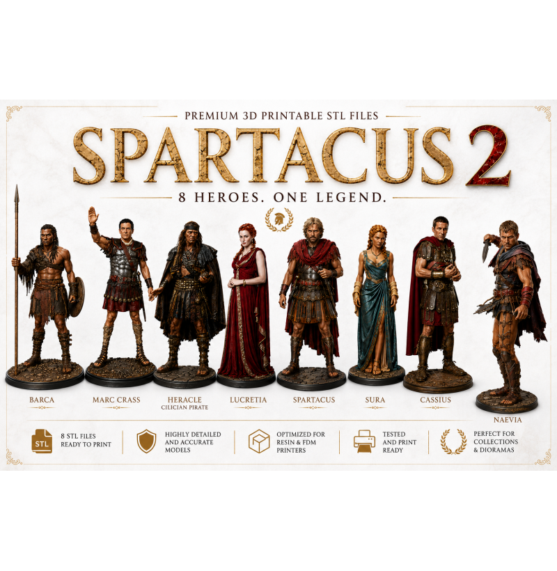 Spartacus 2 Collector STL Bundle for 3D Printing
