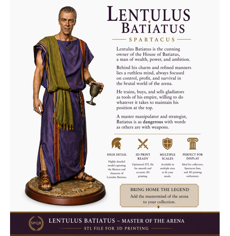 Roman Patrician (Spartacus Inspired) — STL Files for 3D Printing