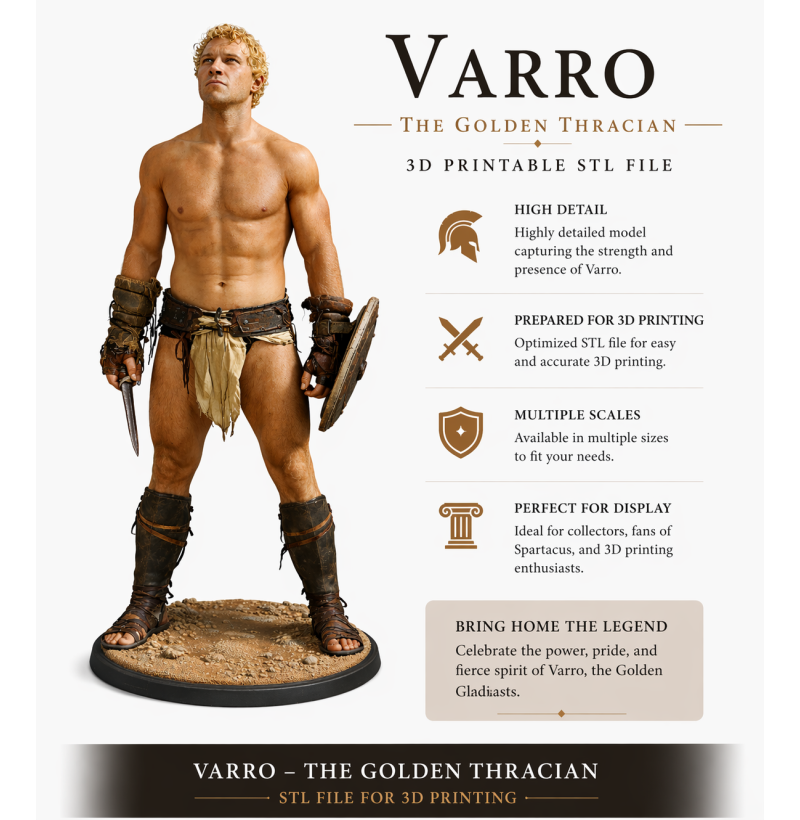 Roman Gladiator (Spartacus Inspired) — STL Files for 3D Printing