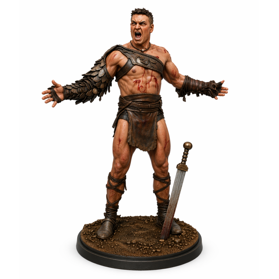 Roman Gladiator (Spartacus Inspired) — STL Files for 3D Printing Roman Gladiator (Spartacus Inspired) — STL Files for 3D Printing