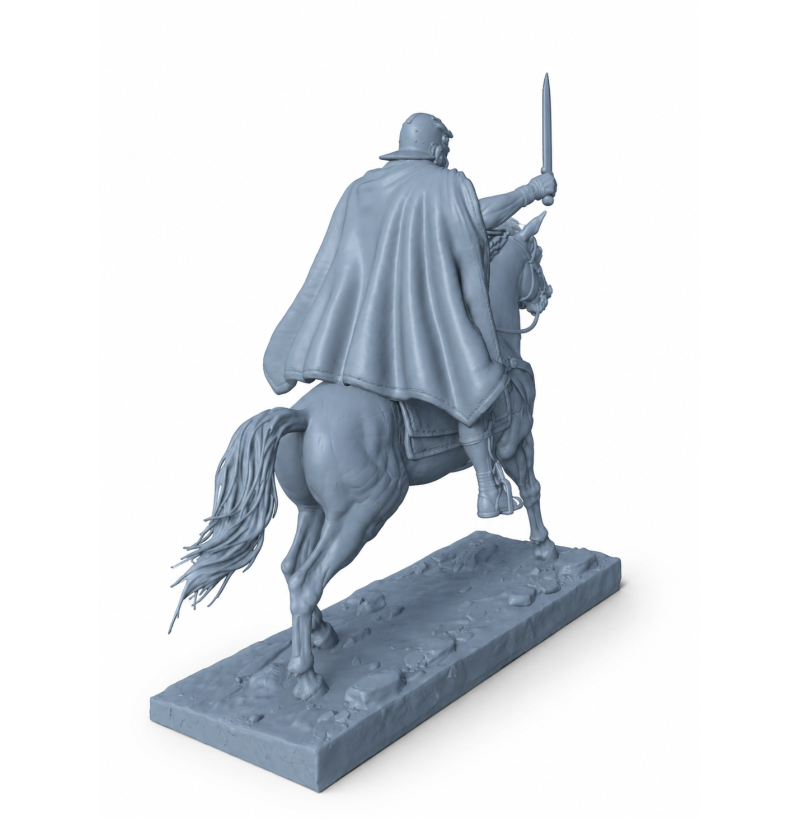 Ancient Roman Cavalry Officer on Horseback STL File for 3D Printing