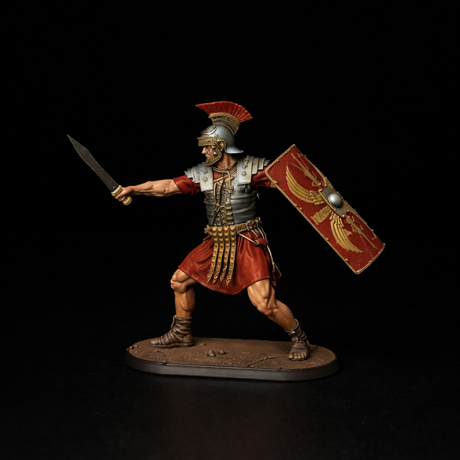 Roman Legionary in Battle (1st–2nd Century AD) — Highly Detailed STL for 3D Printing | 28/32/54mm + Bust | FDM/Resin | Instant Download Roman Legionary in Battle (1st–2nd Century AD) — Highly Detailed STL for 3D Printing | 28/32/54mm + Bust | FDM/Resin | Instant Download