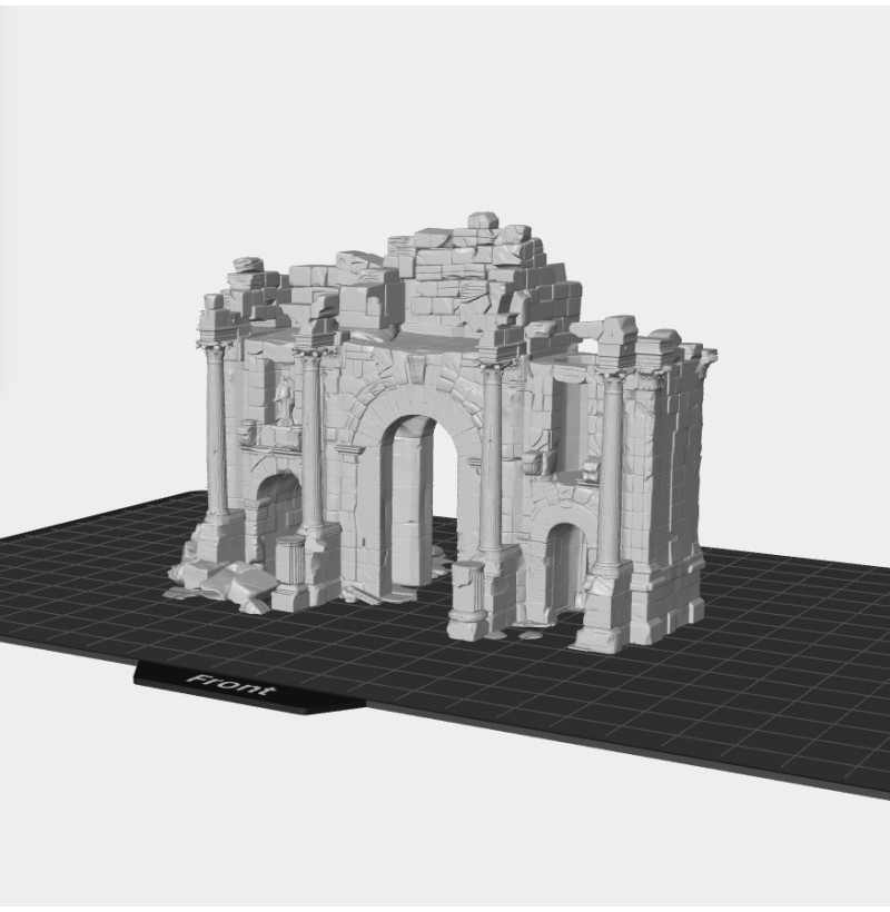 Ancient Roman Triumphal Arch Ruins – Historical STL Terrain for 3D Printing
