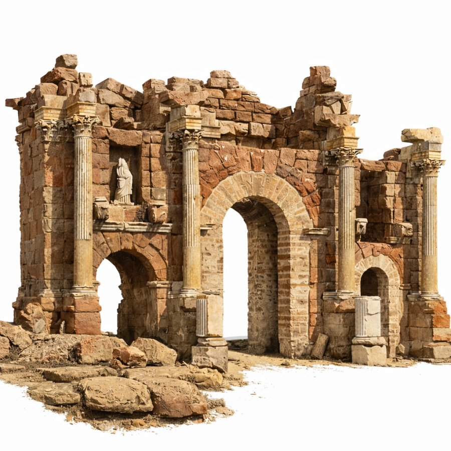 Ancient Roman Triumphal Arch Ruins – Historical STL Terrain for 3D Printing Ancient Roman Triumphal Arch Ruins – Historical STL Terrain for 3D Printing