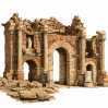Ancient Roman Triumphal Arch Ruins – Historical STL Terrain for 3D Printing