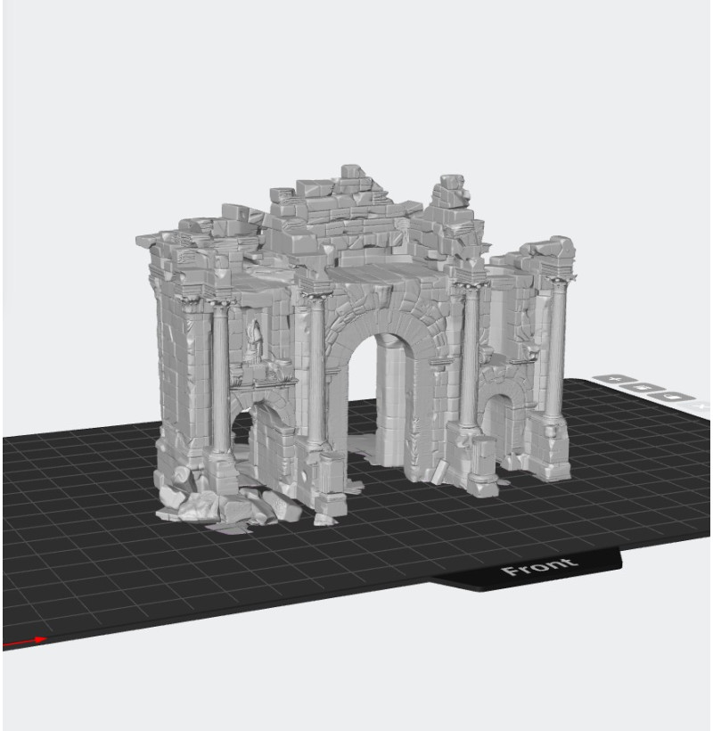 Ancient Roman Triumphal Arch Ruins – Historical STL Terrain for 3D Printing