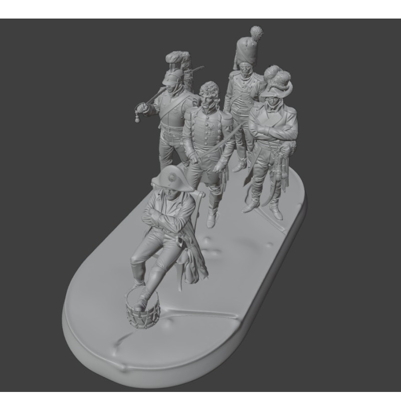 Napoleon Headquarters Diorama – Premium Historical STL Set for 3D Printing
