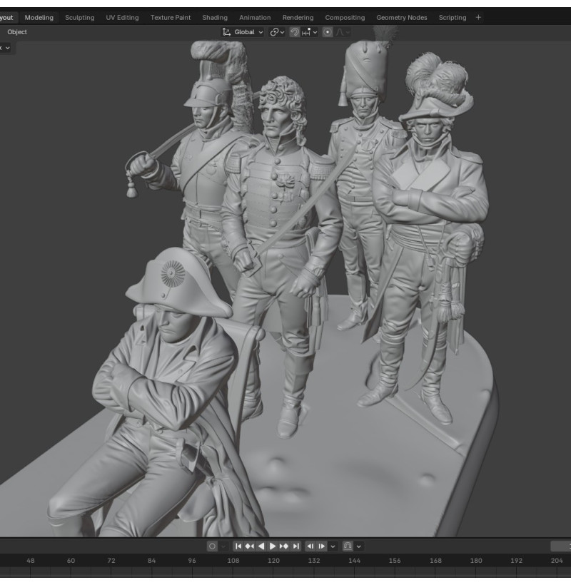 Napoleon Headquarters Diorama – Premium Historical STL Set for 3D Printing
