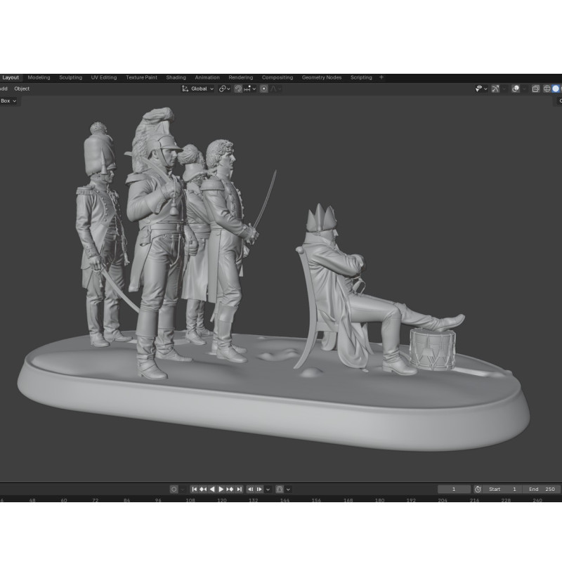 Napoleon Headquarters Diorama – Premium Historical STL Set for 3D Printing