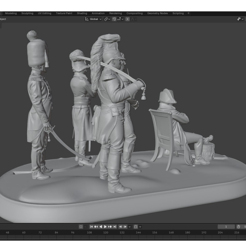 Napoleon Headquarters Diorama – Premium Historical STL Set for 3D Printing