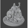 Pecheneg Khan Kurya with Prince Svyatoslav Skull Cup – STL Model for 3D Printing