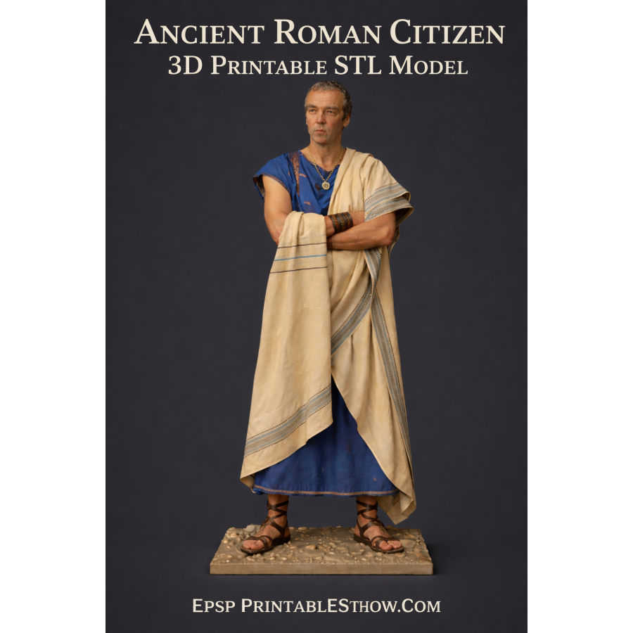 Ancient Roman Citizen — STL File for 3D Printing Ancient Roman Citizen — STL File for 3D Printing