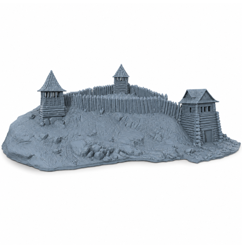 Ancient Rus Fortress IX–XIII Century STL for 3D Printing