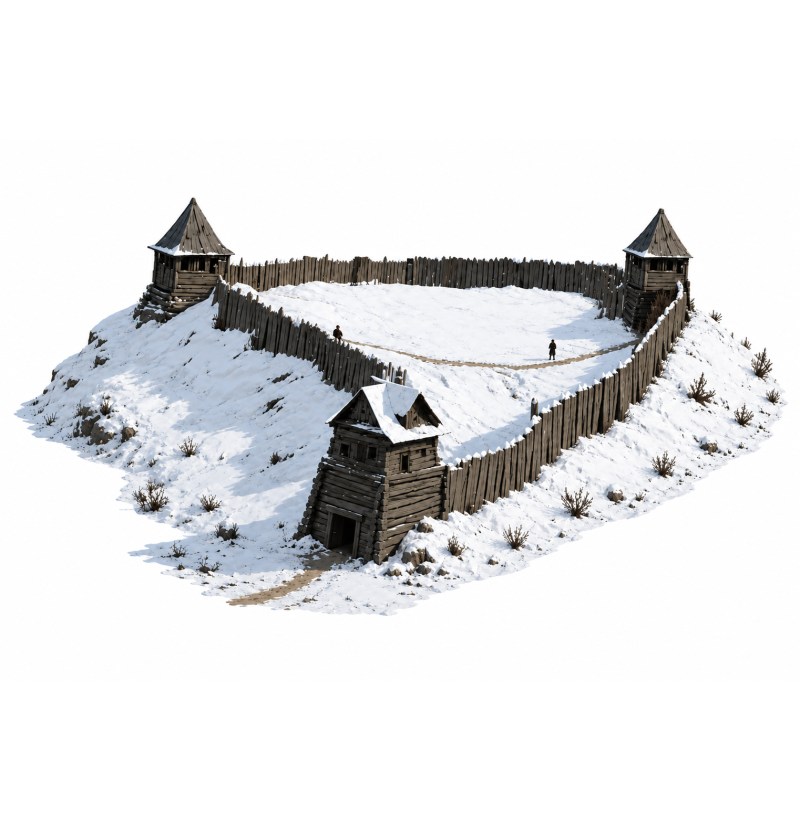 Ancient Rus Fortress IX–XIII Century STL for 3D Printing