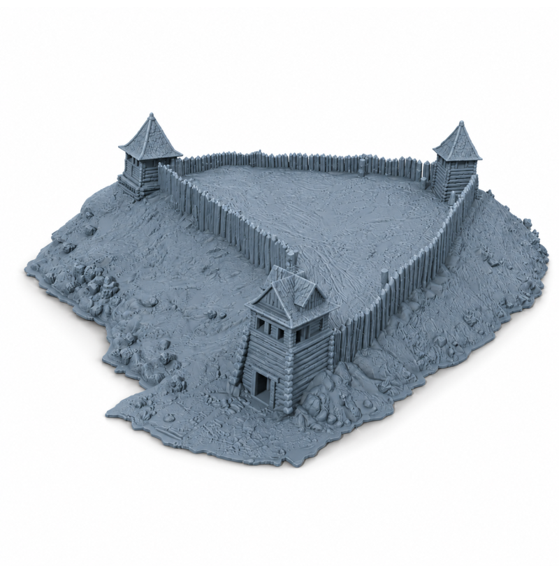 Ancient Rus Fortress IX–XIII Century STL for 3D Printing