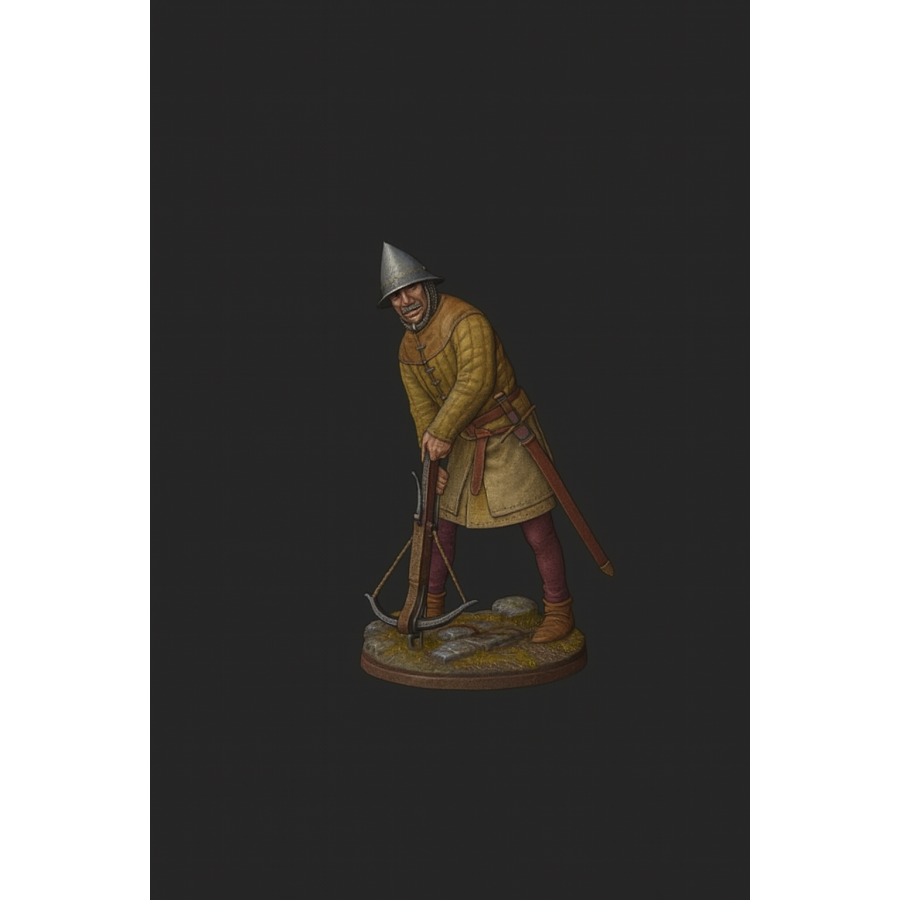 STL File for 3D Printing: Late Medieval Western European Crossbowman (14th–15th Century) STL File for 3D Printing: Late Medieval Western European Crossbowman (14th–15th Century)
