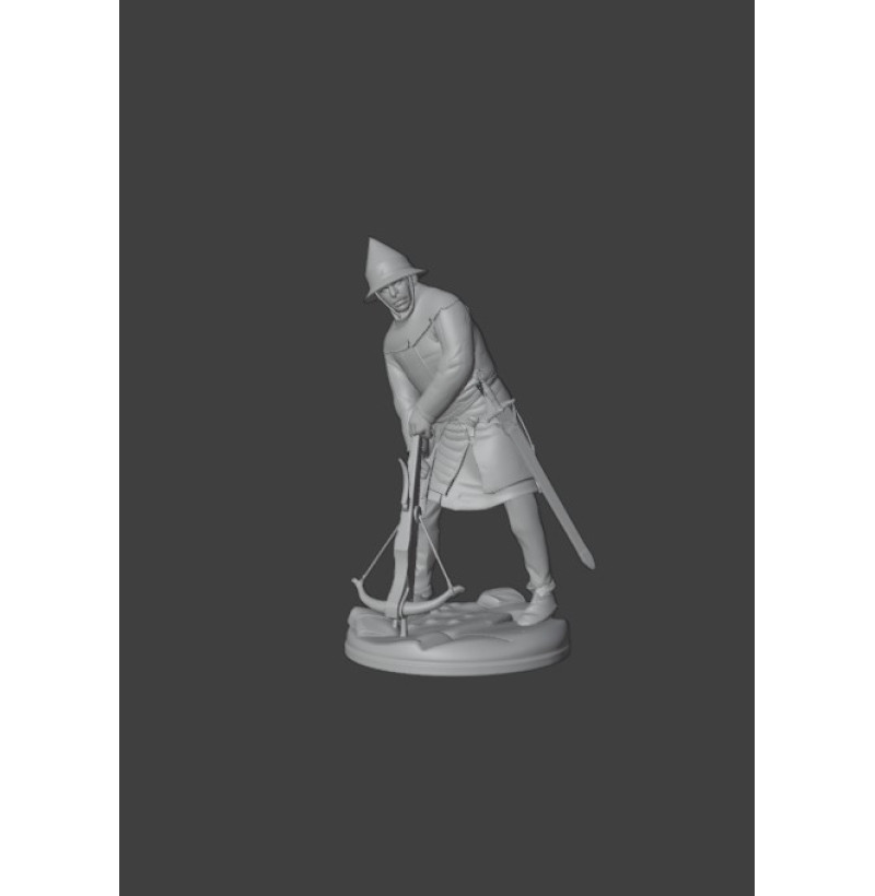 Late Medieval Western European Crossbowman — STL for 3D Printing