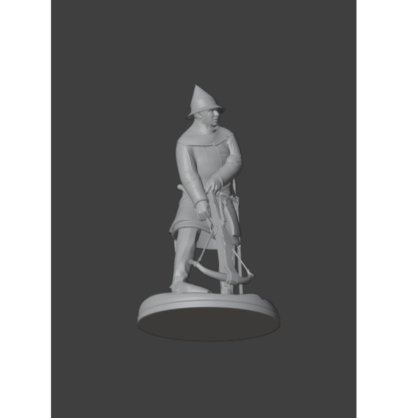 Late Medieval Western European Crossbowman — STL for 3D Printing