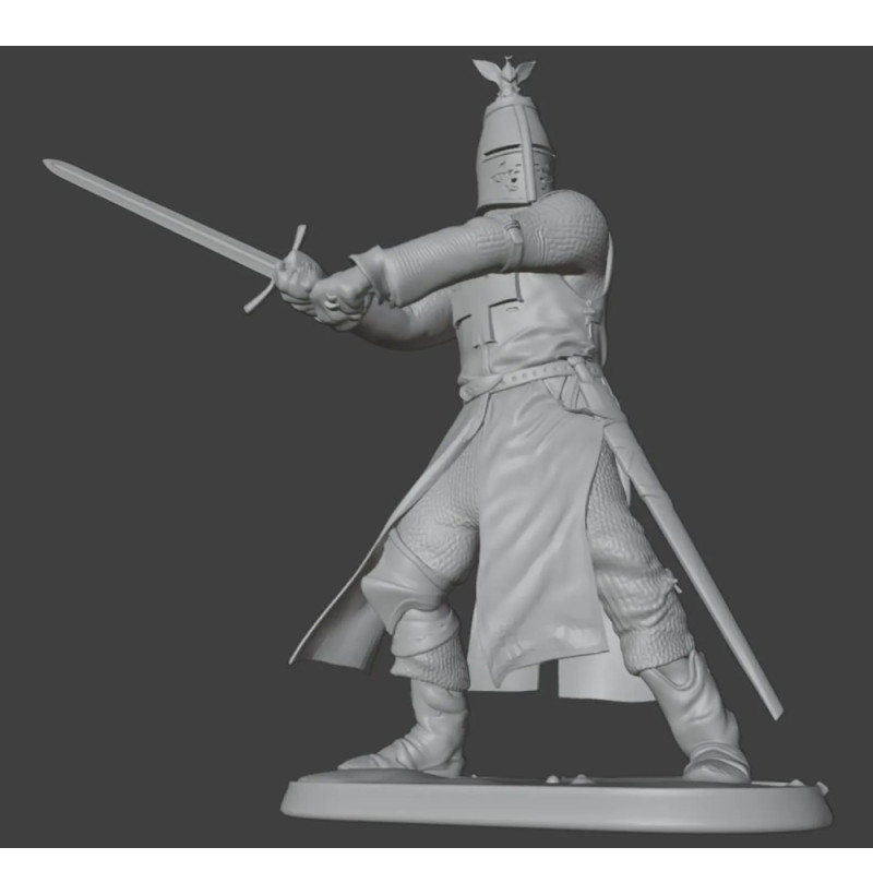 Templar Knight STL File for 3D Printing