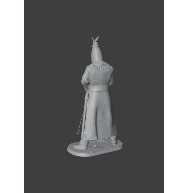 Crusader Knight (Latin Cross) — Standing with Sword | STL for 3D Printing