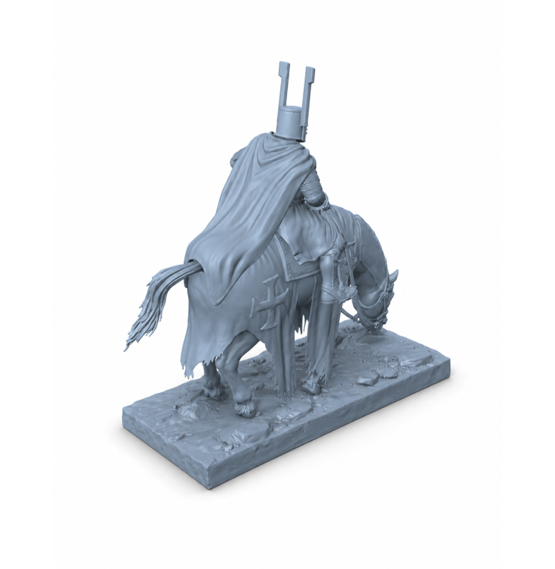 Mounted Crusader STL File for 3D Printing – Historical Knight Miniature