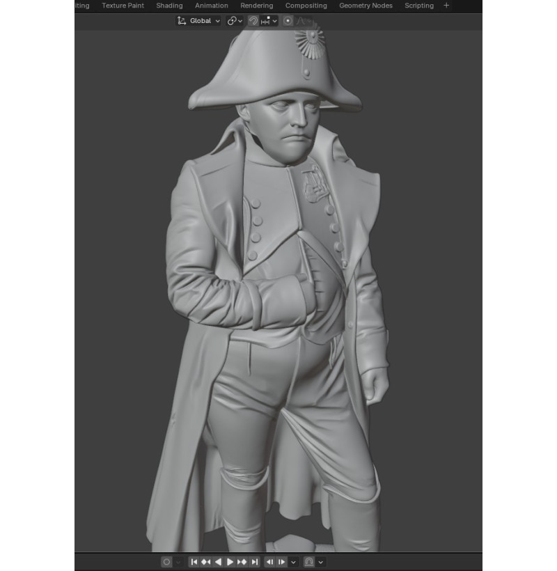 Buy Napoleon Bonaparte Miniature STL for 3D Printing