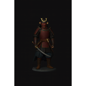 Samurai in Armor – Sengoku Period (15th–16th Century) STL File for 3D Printing | historstl.com