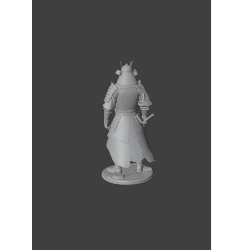 Samurai in Armor – Sengoku Period (15th–16th Century) STL File for 3D Printing 