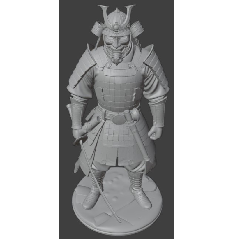 Samurai in Armor – Sengoku Period (15th–16th Century) STL File for 3D Printing 