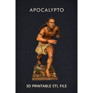 Apocalypto — Maya Warrior | STL File for 3D Printable Miniature | Wargames • Diorama • Painting | Instant Download