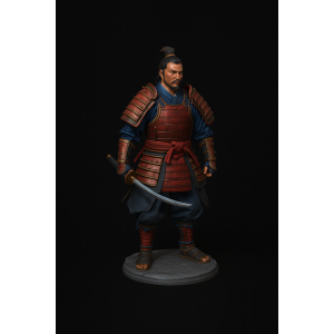 Samurai with Sword — STL File for 3D Printing 