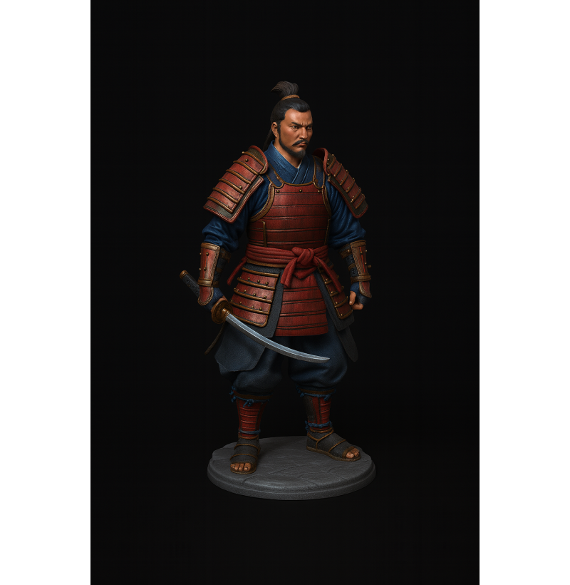 Samurai with Sword — STL File for 3D Printing 