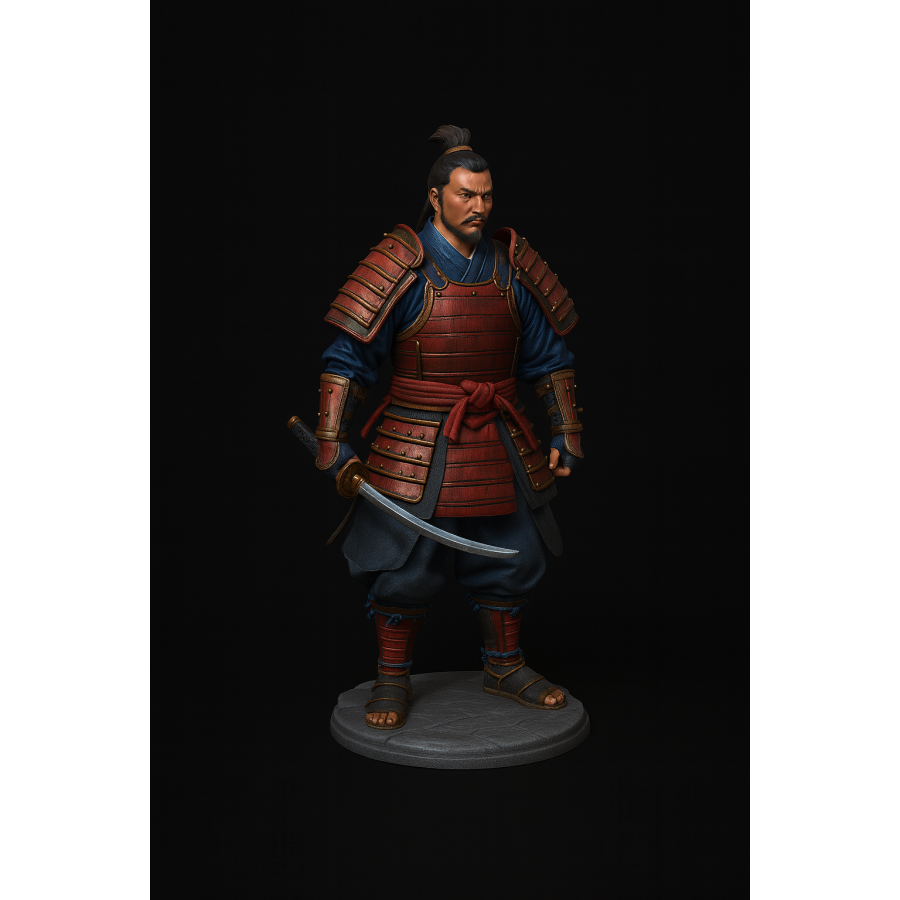 Samurai with Sword — STL File for 3D Printing Samurai with Sword — STL File for 3D Printing