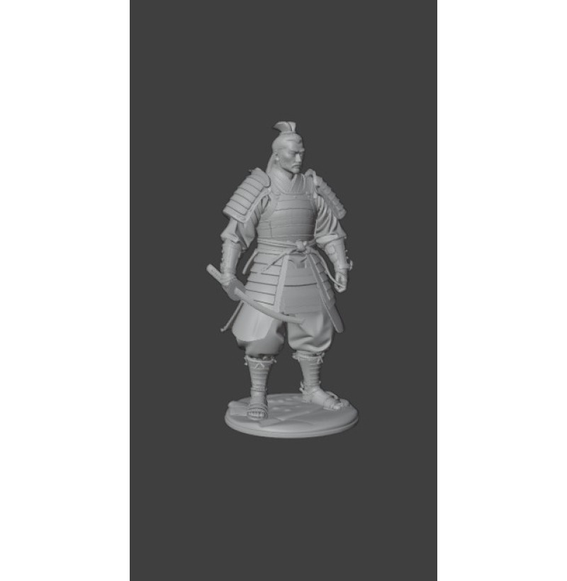Samurai with Sword — STL File for 3D Printing 