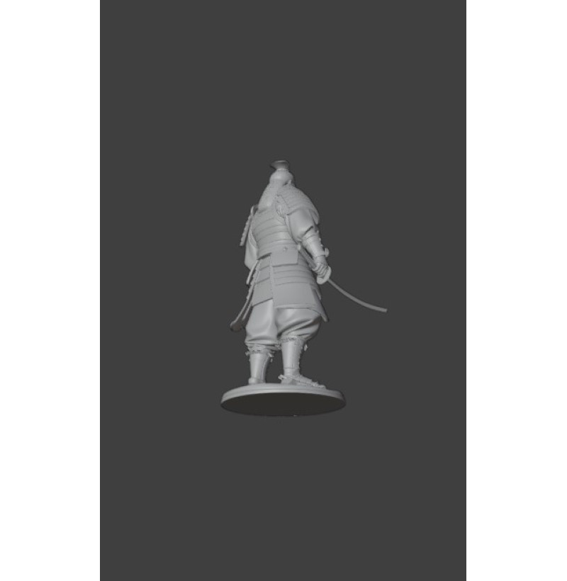 Samurai with Sword — STL File for 3D Printing 