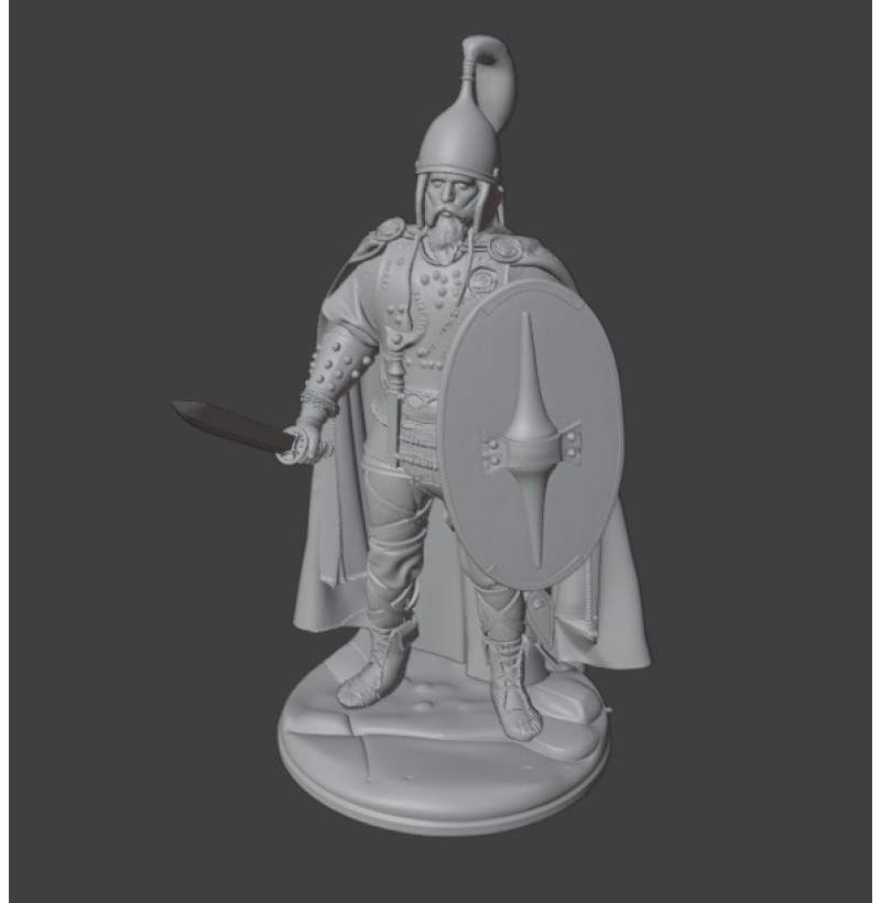 Noble Gaul Warrior — STL File for 3D Printing Historical Miniature