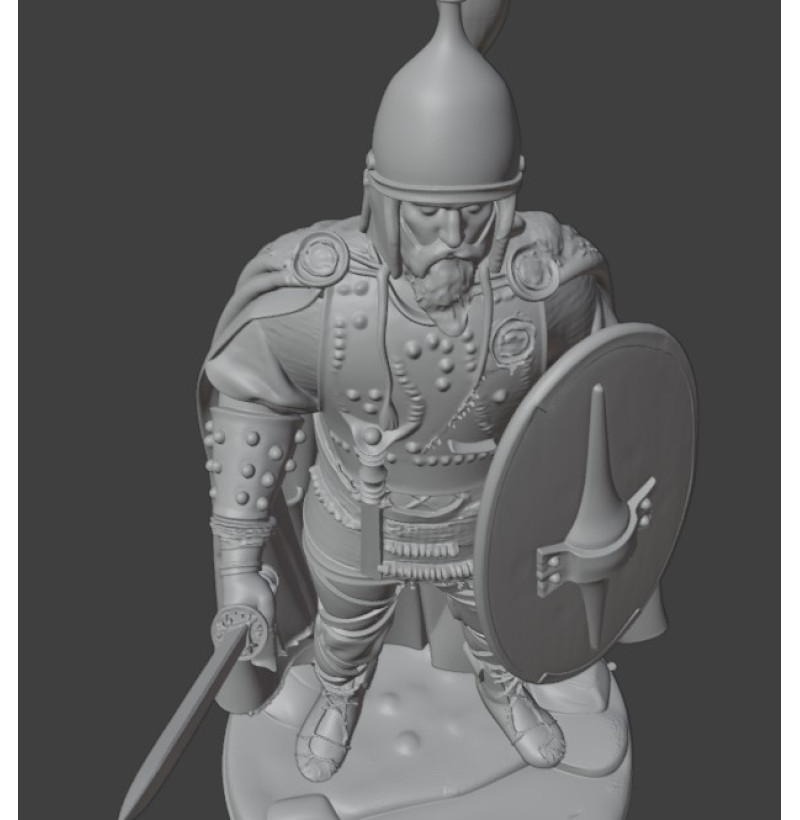 Noble Gaul Warrior — STL File for 3D Printing Historical Miniature