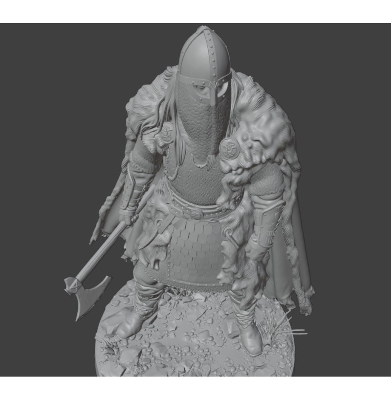 Viking Age Norse Warrior – Premium Historical STL Model for 3D Printing