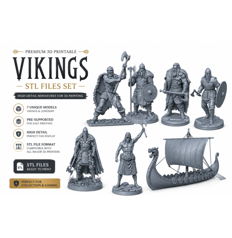 Vikings STL Files Set for 3D Printing