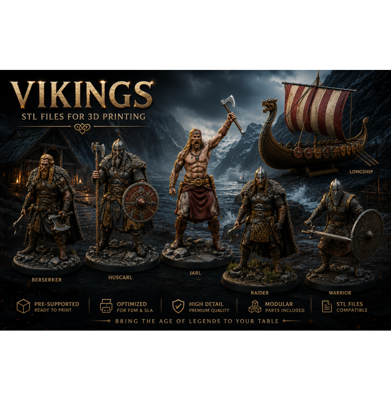 Vikings STL Files Set for 3D Printing
