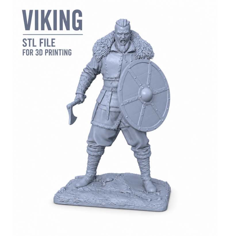 Viking Warrior STL File for 3D Printing