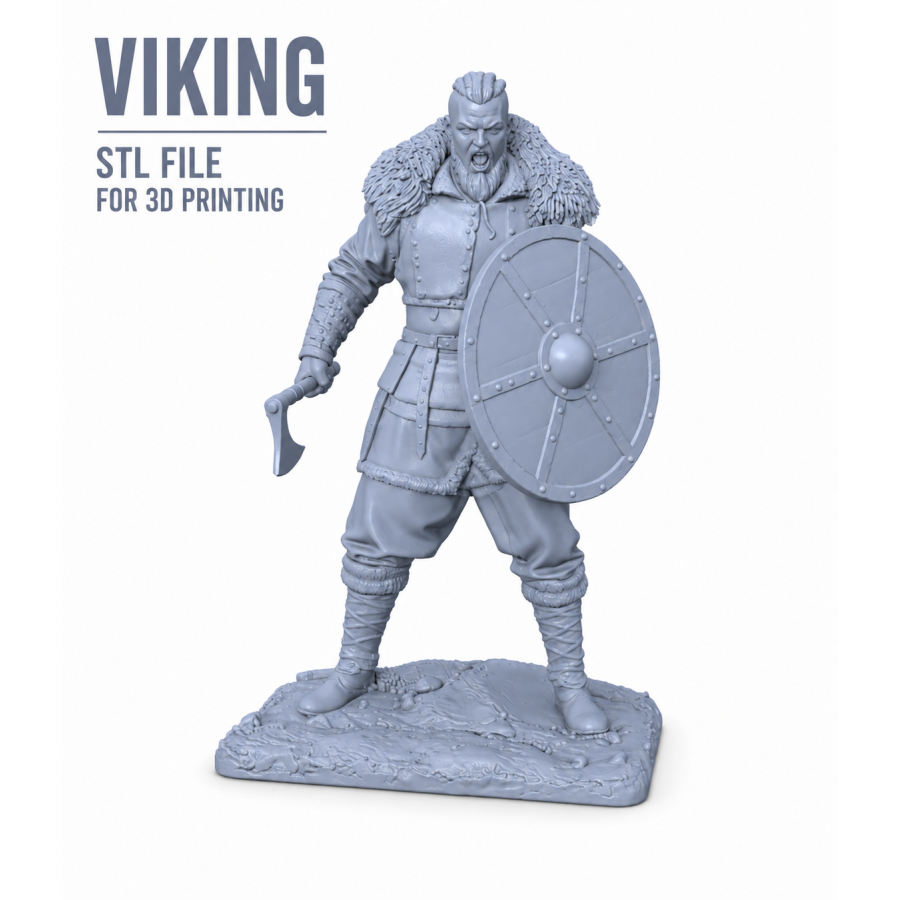 Viking Warrior STL File for 3D Printing Viking Warrior STL File for 3D Printing
