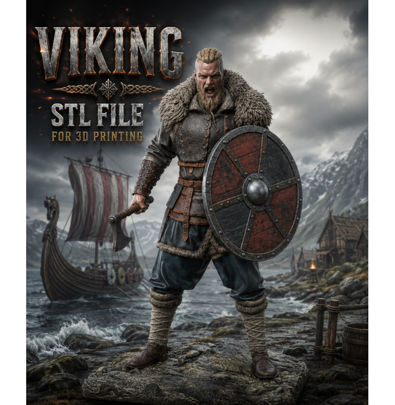 Viking Warrior STL File for 3D Printing