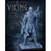 Викинг STL файл для 3D печати — миниатюра нордического воина