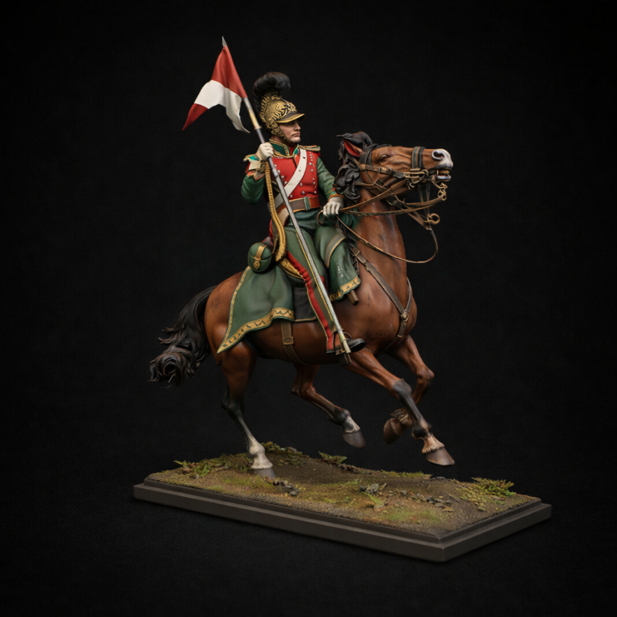 Polish Napoleonic Uhlan Cavalry STL – Mounted Lancer Miniature for 3D Printing Polish Napoleonic Uhlan Cavalry STL – Mounted Lancer Miniature for 3D Printing