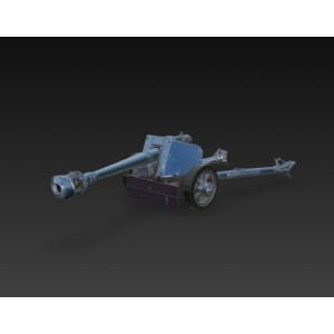 Buy PaK 40 (Panzerabwehrkanone 40) STL File — World War II Historical Miniature for 3D Printing